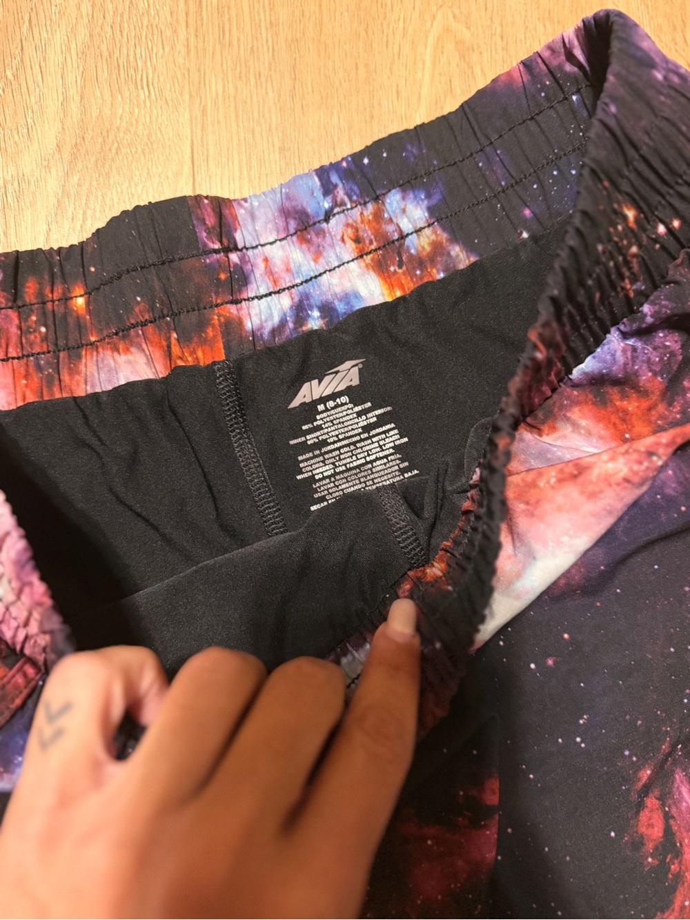 Avia Galaxy Print Athletic Running Shorts - Picture 4 of 5
